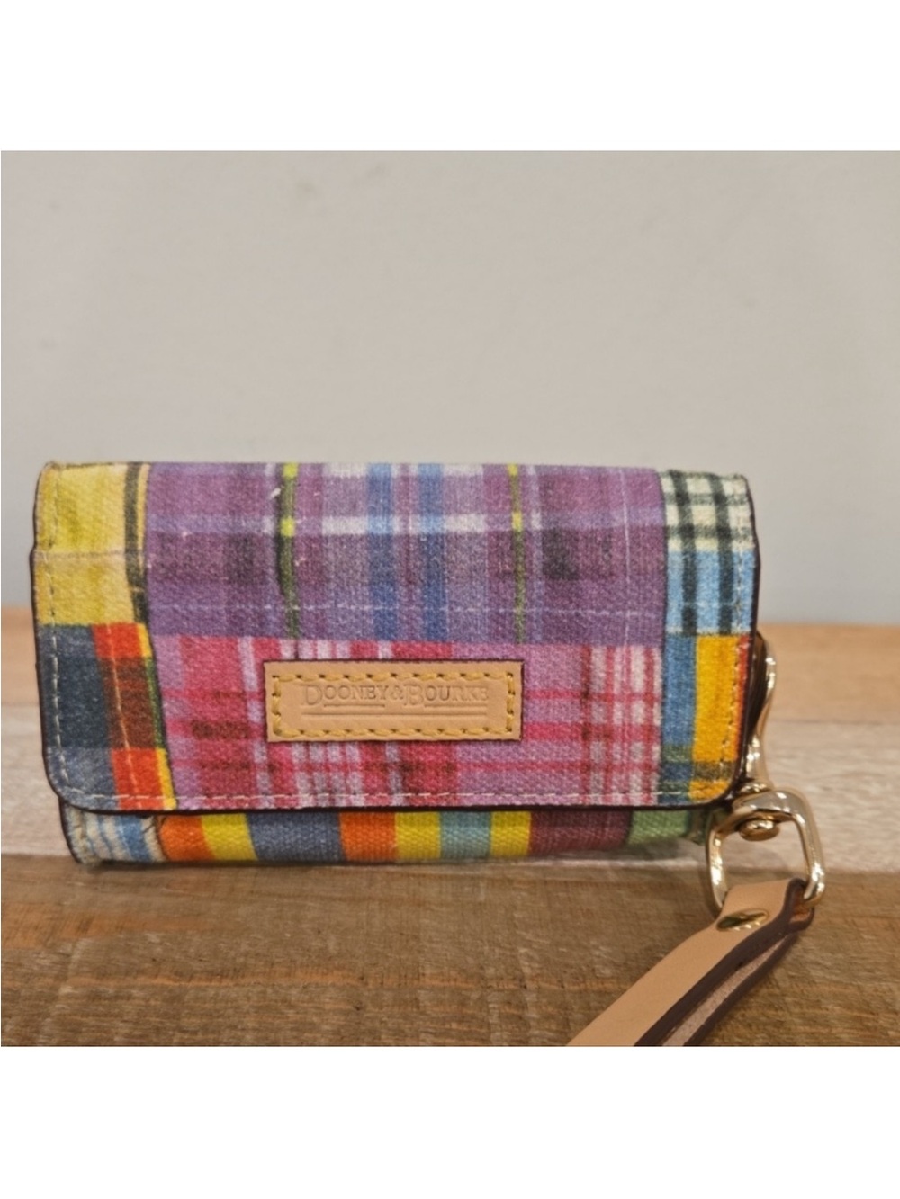 Dooney & Bourke Multicolor Plaid Wristlet